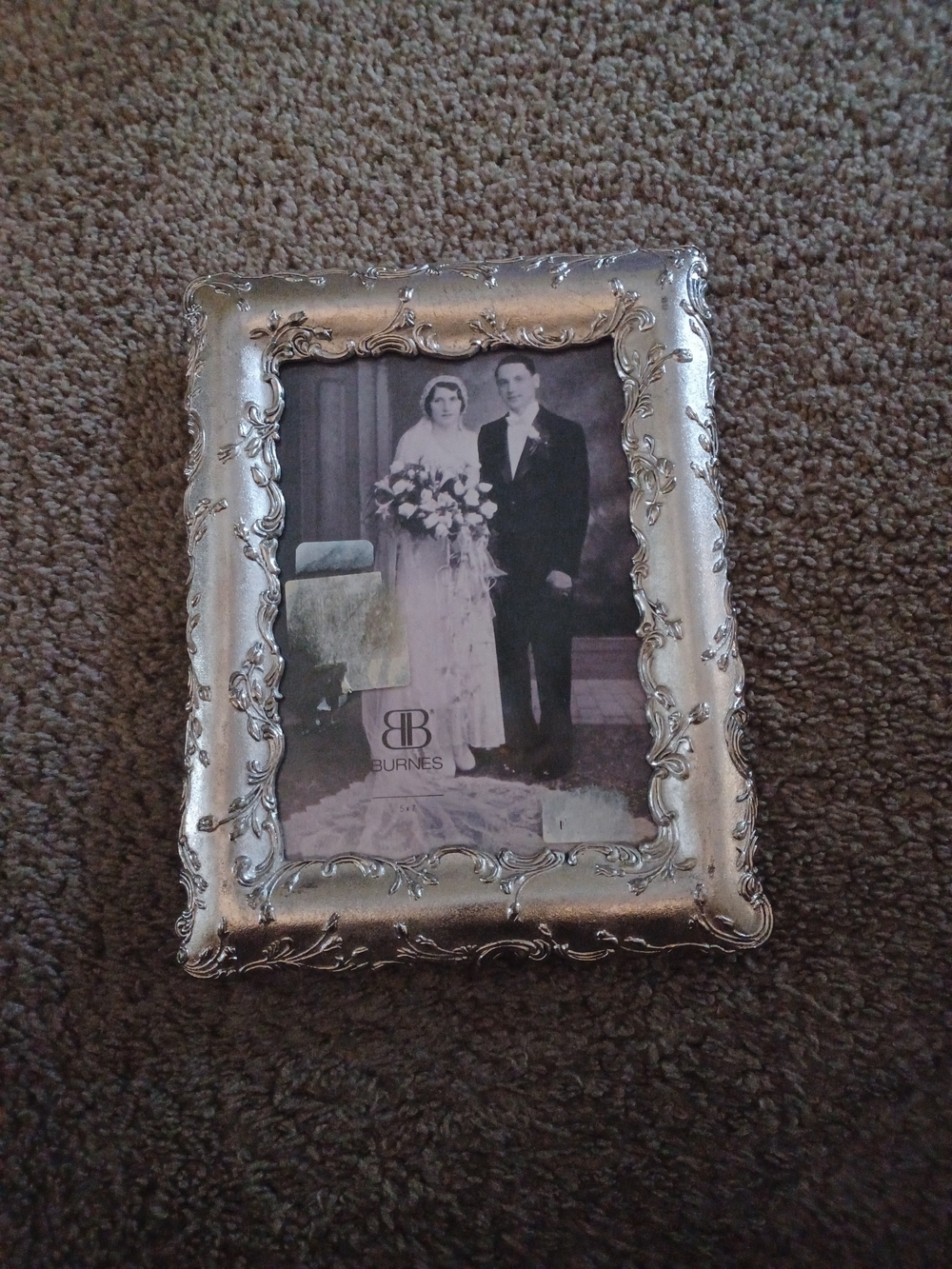 Burnes Of Boston Silver Ornate Scrolled Picture Frame